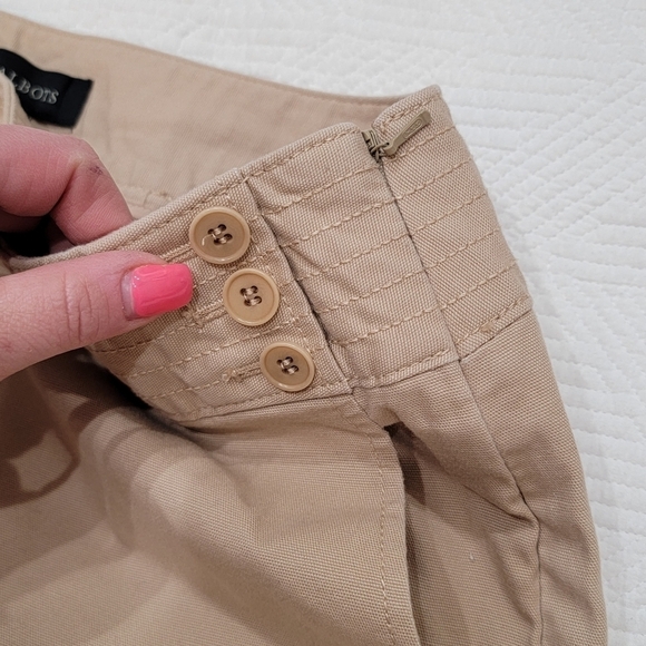 Talbots tan straight leg high rise pants. 28" inseam. - Picture 7 of 16